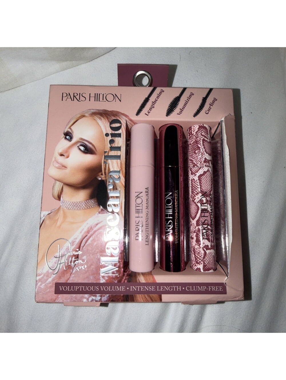 Paris Hilton Mascara Trio Makeup Set Lengthening Volumizing Curling Mascara